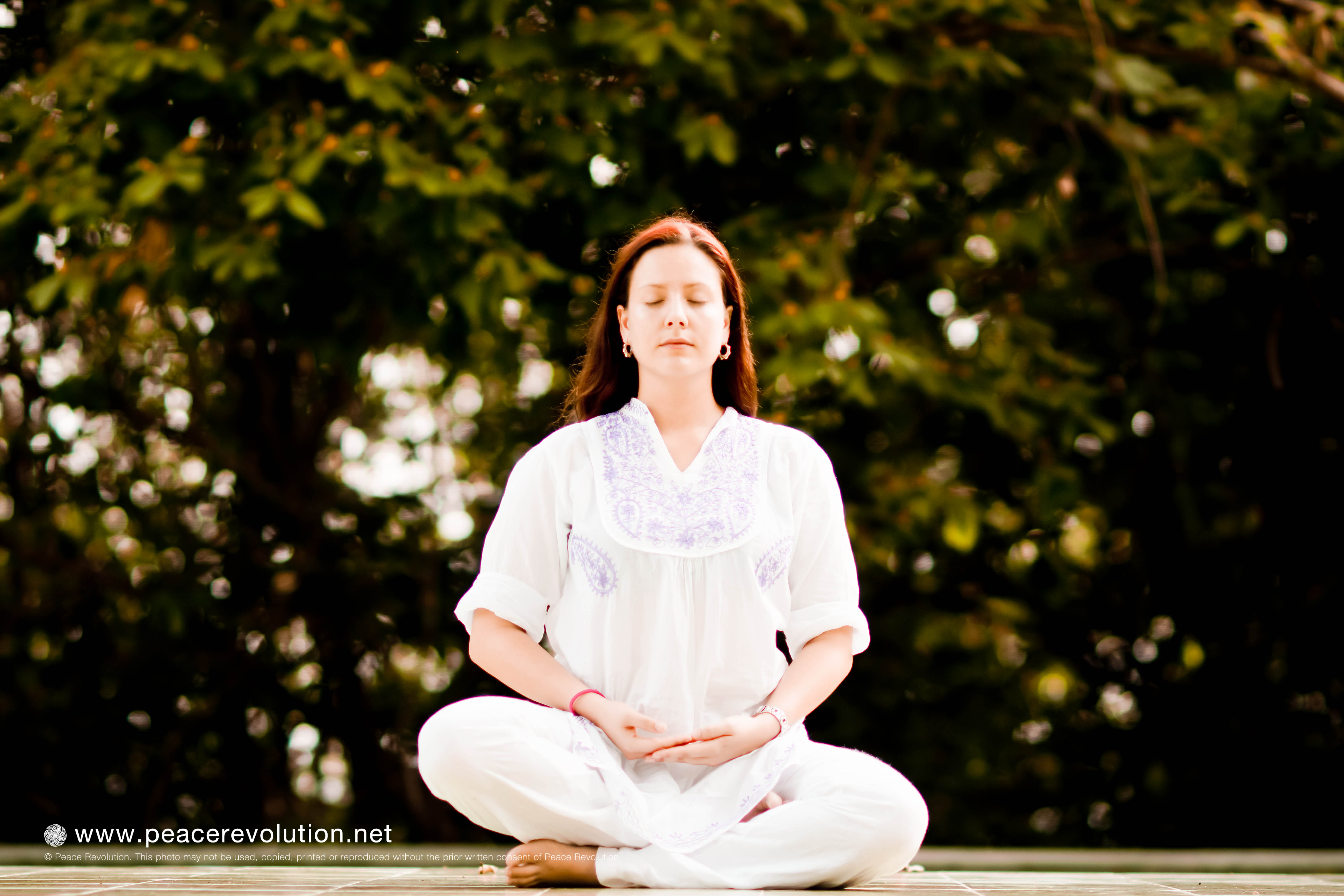Adriana meditating in Thailand