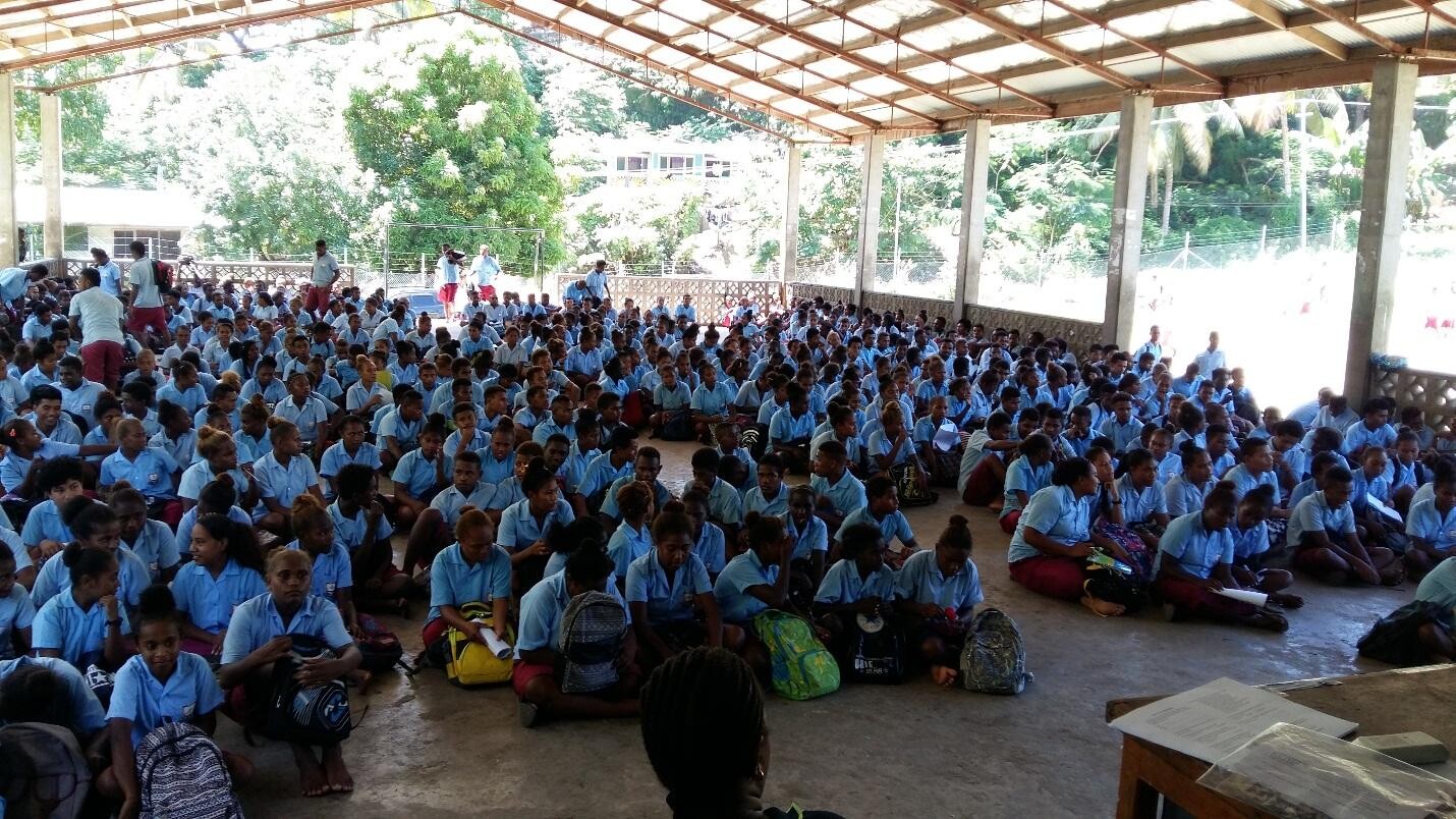 Meditation session at Koloale Community High School