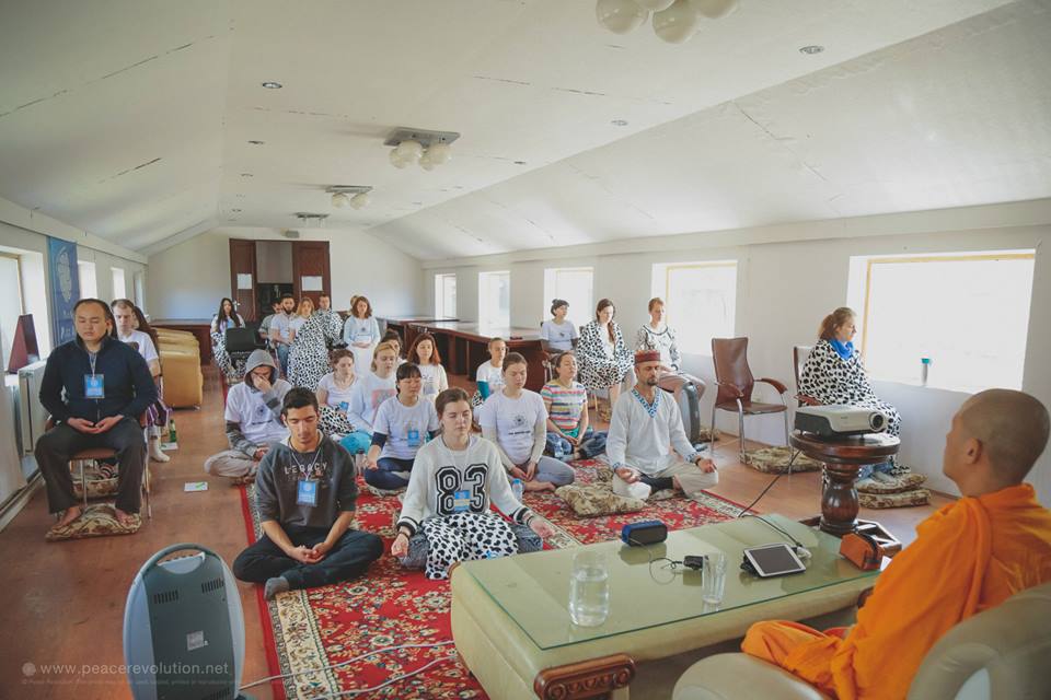 Meditation at the BRIDGE fellowship in Georgia.