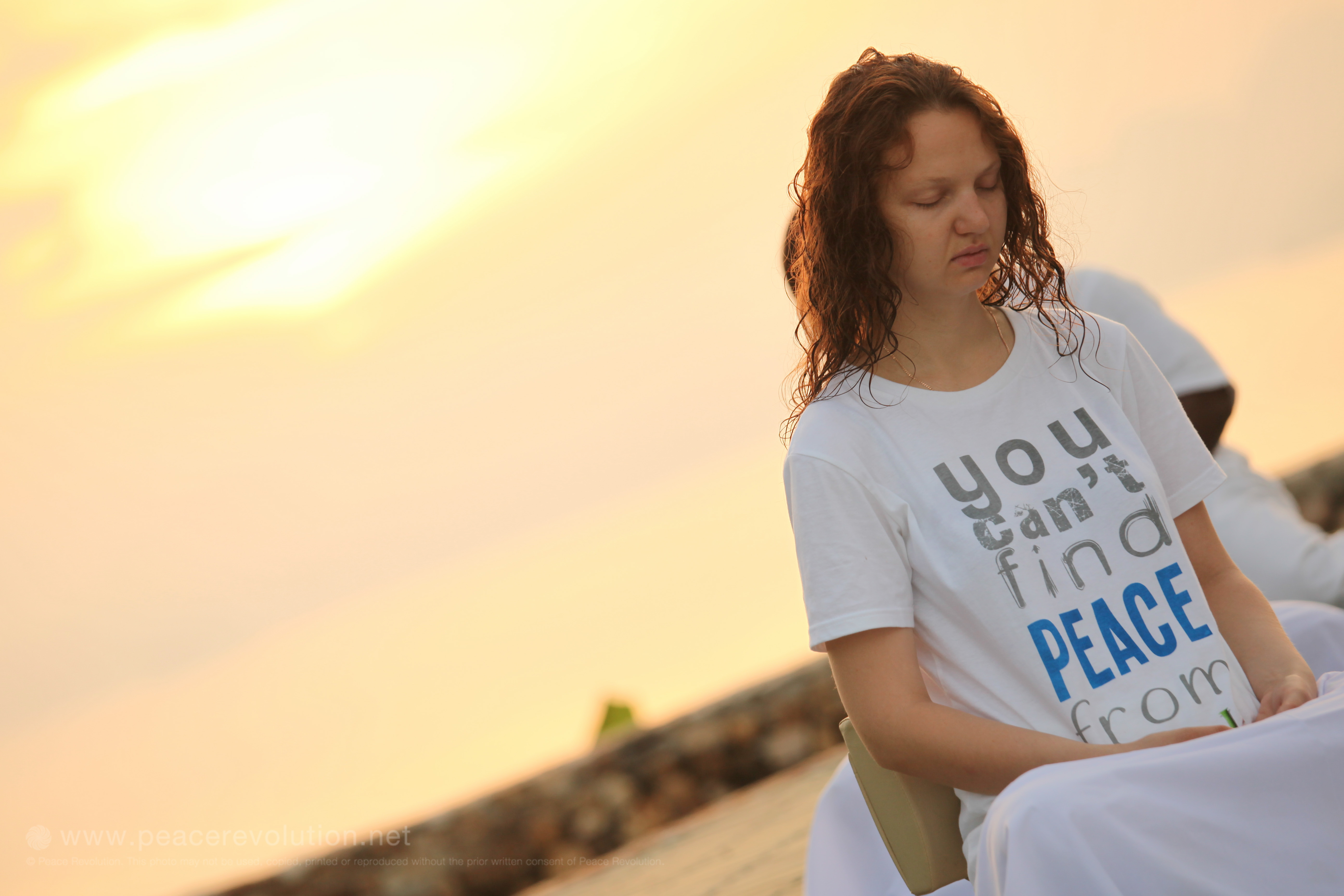 Ekaterina choosing to participate in a meditation training because you can't find peace from Google.