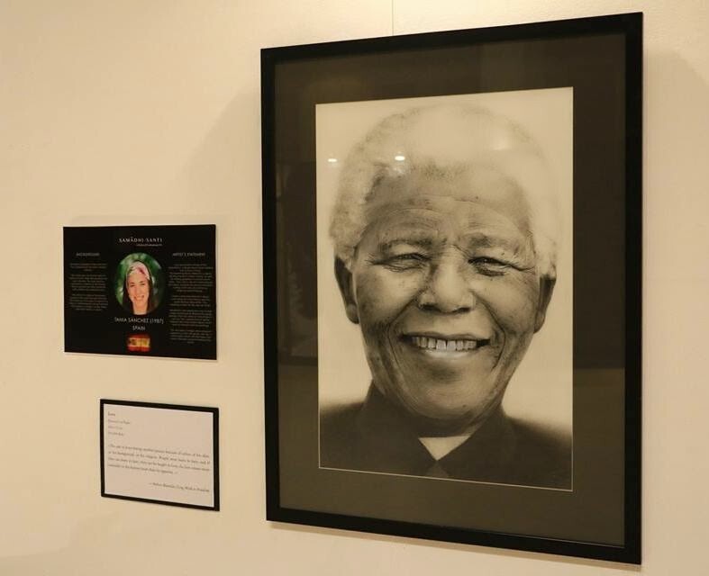 Tania’s drawing of Nelson Mandela.