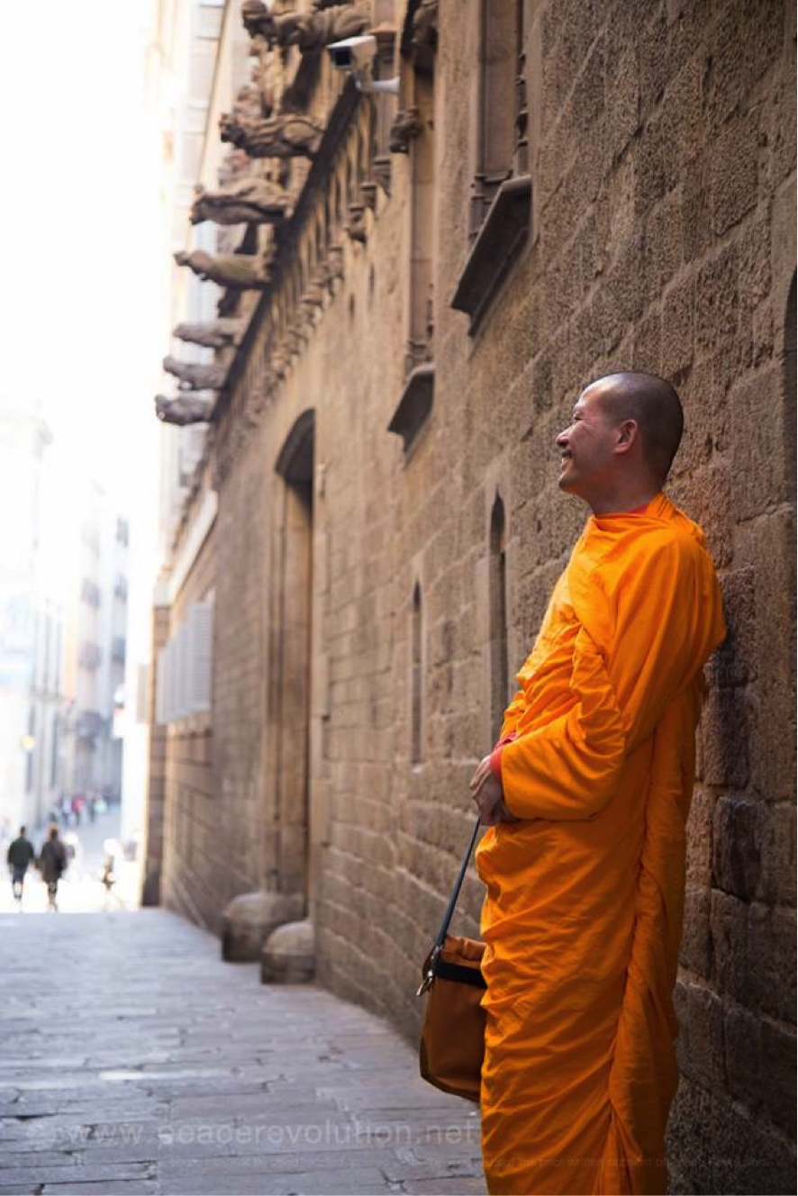 LP John Paramai Dhanissaro visited Barcelona, Spain, in 2015.