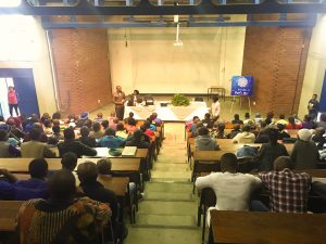 1000 People meditating in Lesotho - Africa.