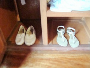 White shoes, too.