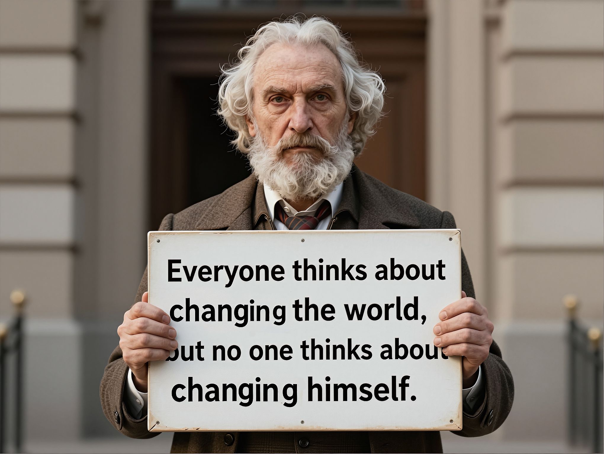 Everyone thinks about changing the world, but no one thinks about changing himself - Leo Tolstoy