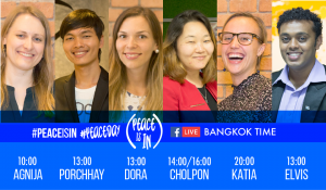 Peace Architects preparing to guide meditation on International Day of peace in their own country and Language, on FB Live