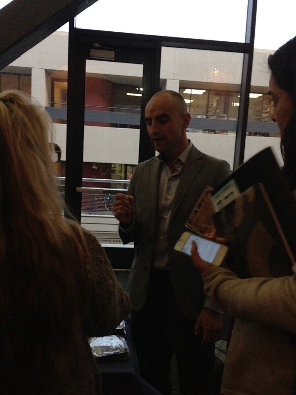 Marco representing Peace Revolution and World Peace Initiative to present the project