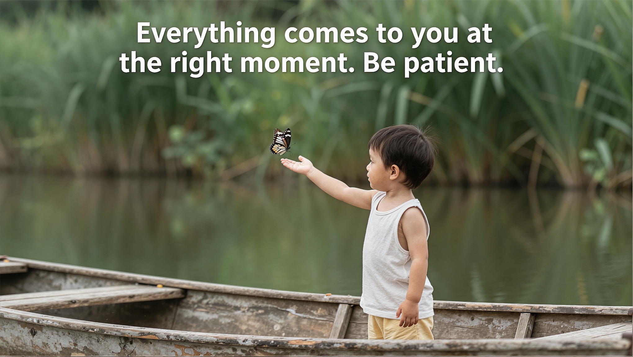 Everything comes to you at the right time. Be patient.