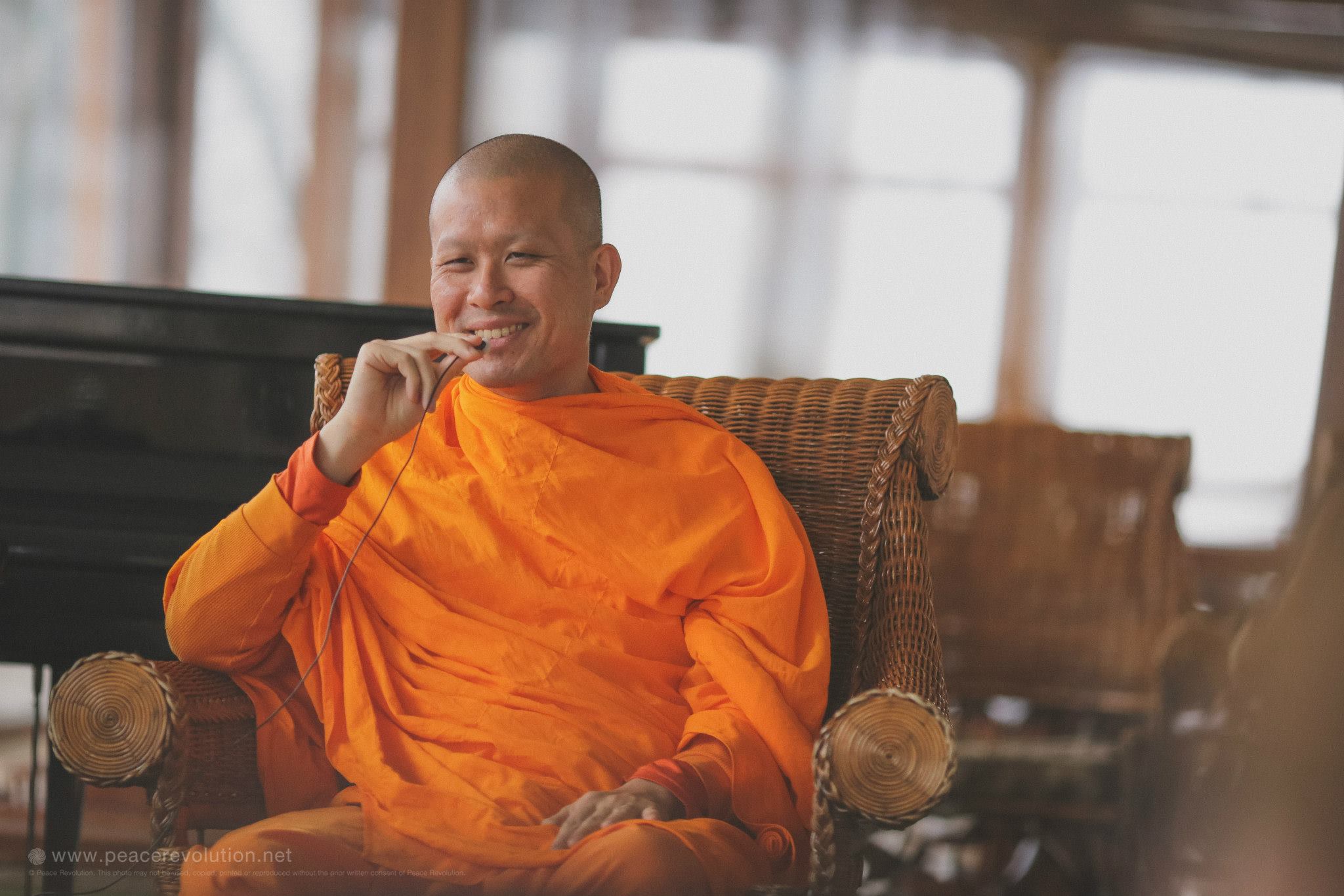 Teaching Monk John during his visit in the first Bridge Fellowship in Georgia