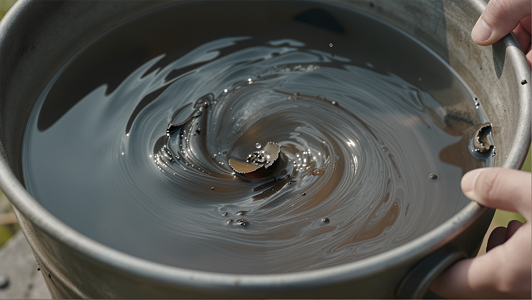 A murky water bucket