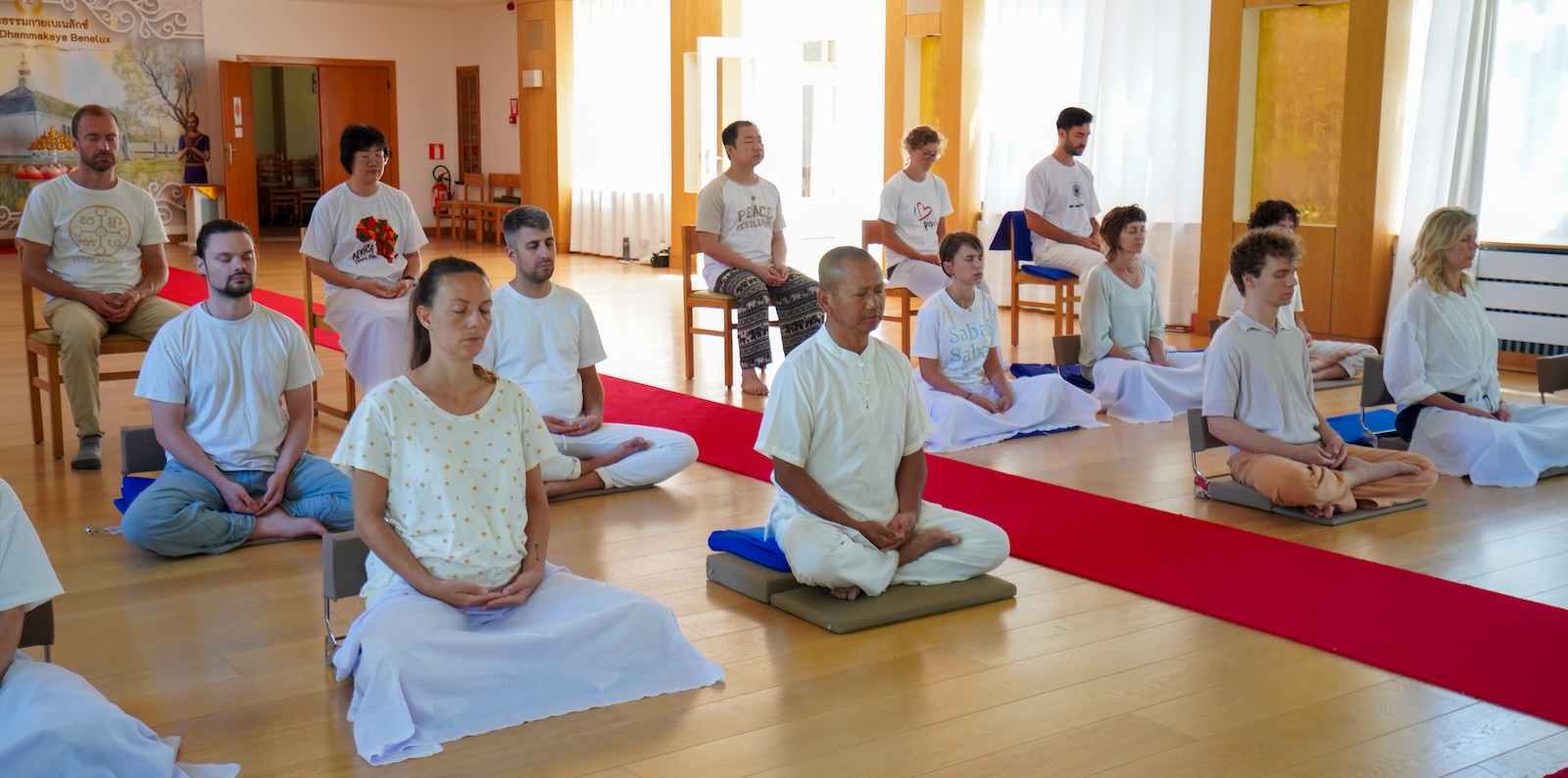 Meditation class in session
