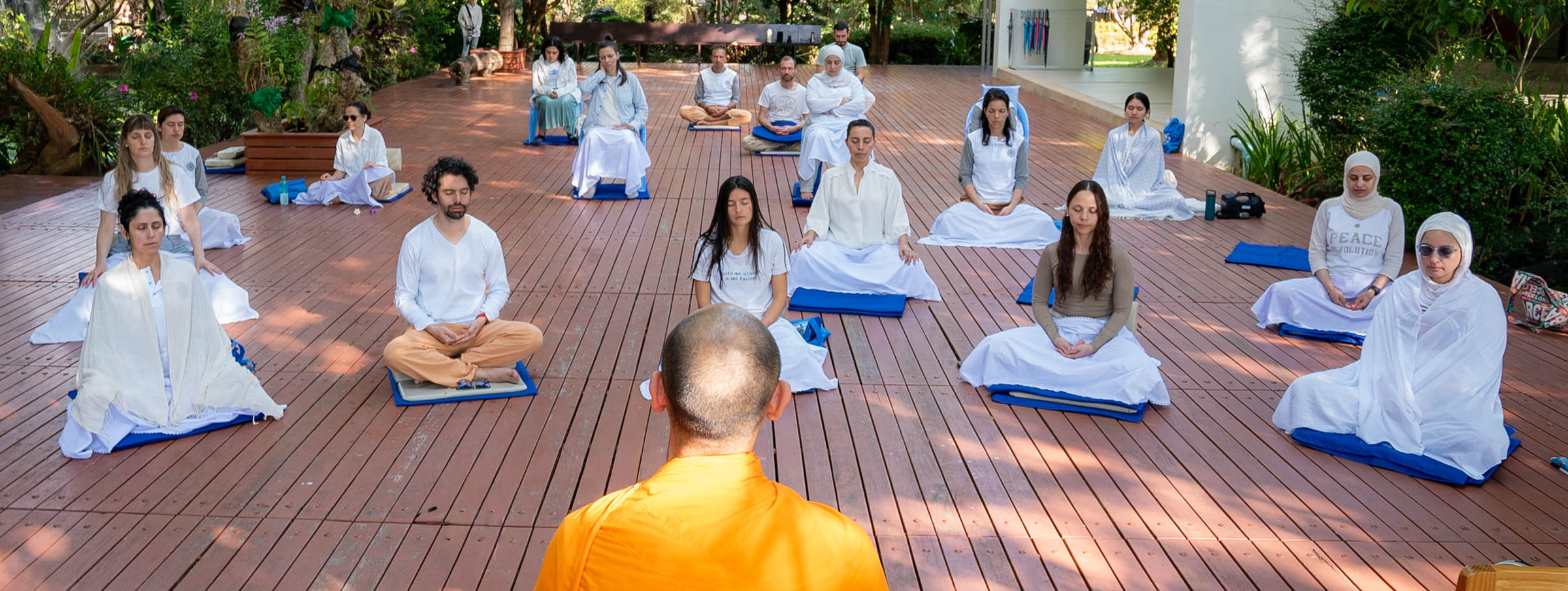 Meditation class in session